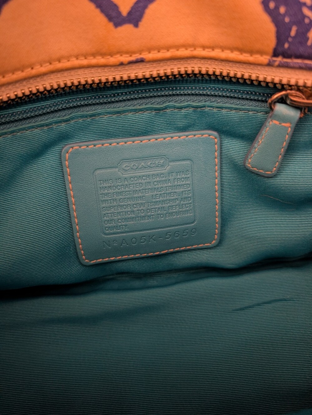Coach Vintage Multicolor Signature Circle Canvas Tote and Matching Wallet Set - Picture 12 of 14